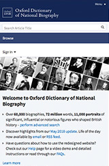 OXFORD DICTIONARY OF NATIONAL BIOGRAPHY